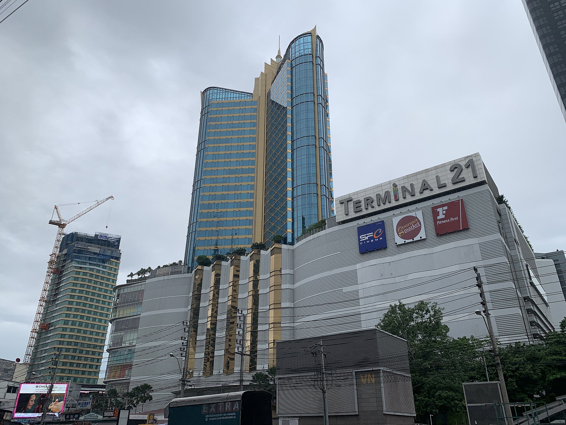 Terminal 21 Asok rising above Bangkok